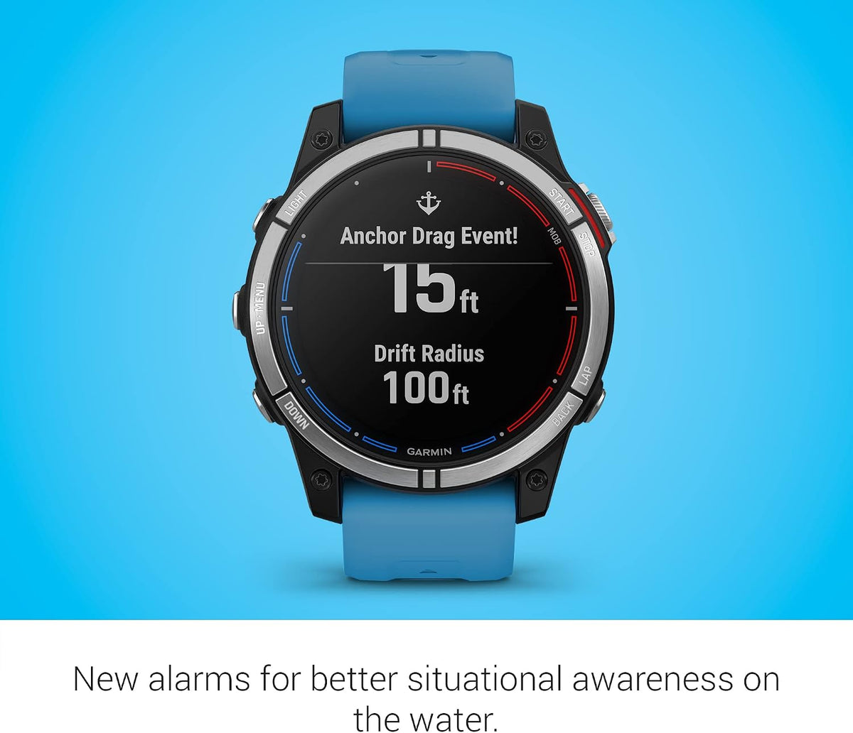 Garmin quatix® 7 Standard Edition, Marine GPS Smartwatch, Tide Changes and Anchor Drag Alerts, Waypoint Marking