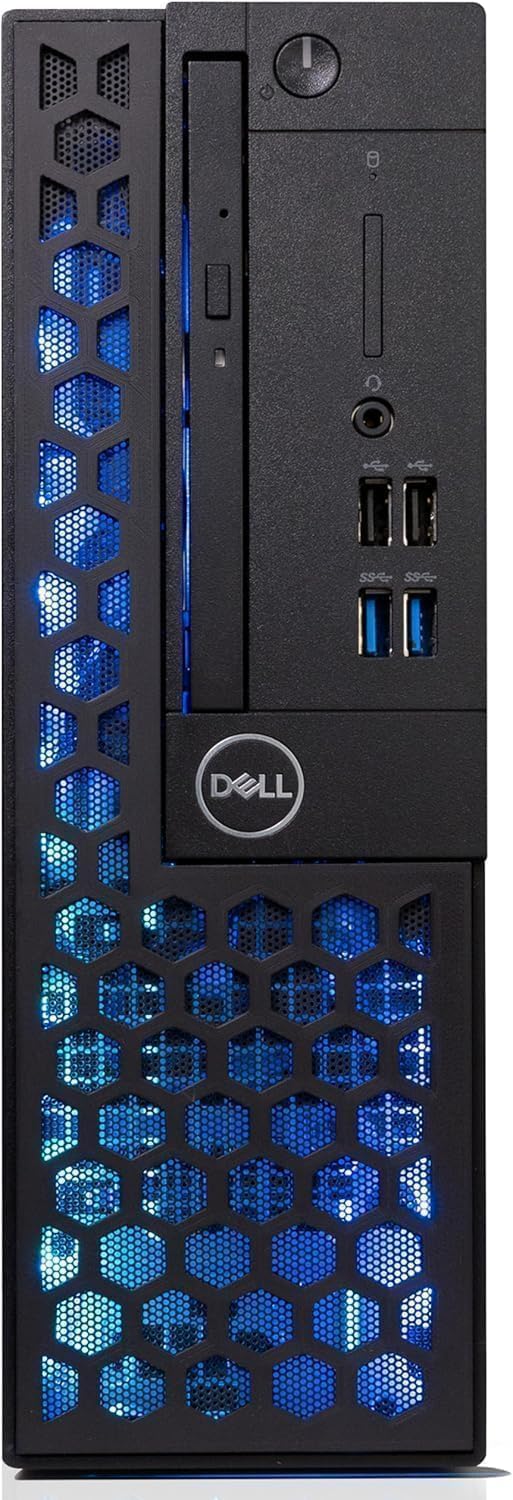Dell OptiPlex RGB Desktop Computer | Intel Core i5 8th Gen | 16GB RAM | 500GB SSD | Windows 11 Pro | RGB Faceplate | RGB Keyboard & Mouse | AX200 WiFi + Bluetooth | Home & Office PC (Renewed)
