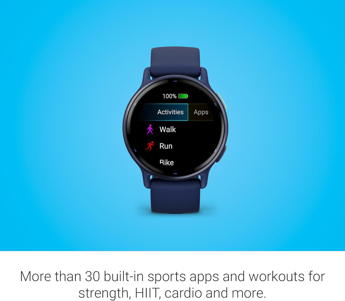 Garmin vívoactive 5, Health and Fitness GPS Smartwatch, AMOLED Display, Up to 11 Days of Battery (Renewed) (Navy)