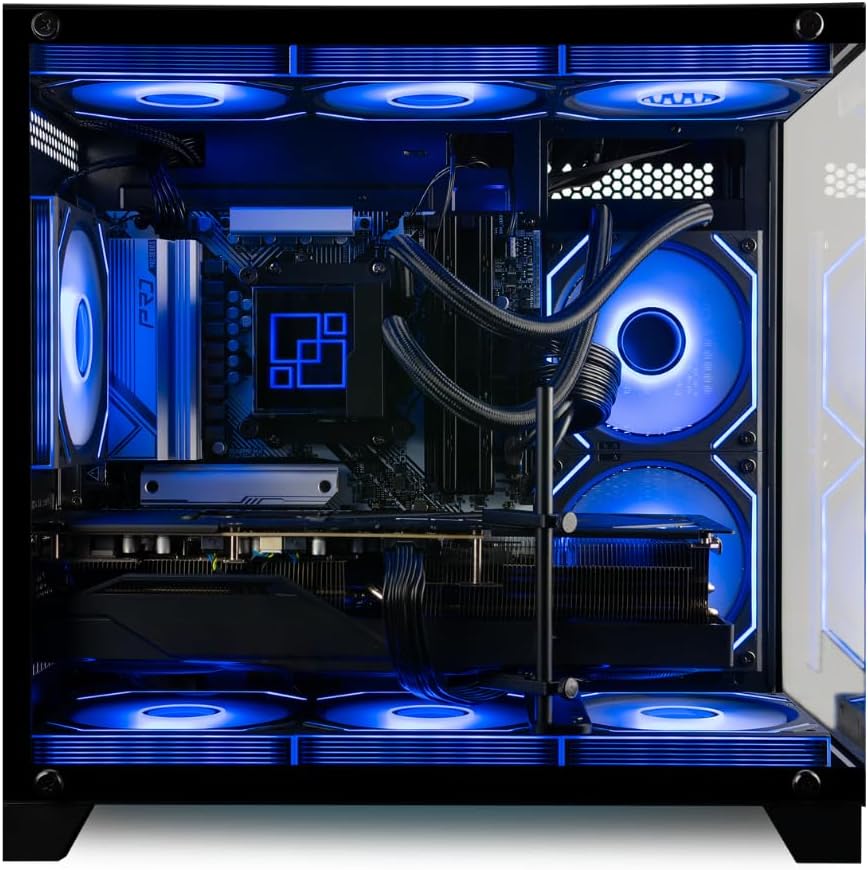 Panorama RTX 5080, 24-Core i9-13900KF, 32GB DDR5 RAM, 2TB Gen4 NVMe SSD, Liquid Cooled Gaming Desktop PC w/Windows 11 Pro, 3-Year Warranty, RGB Keyboard+Mouse, RJ45, Internal Wi-Fi 6E, 3X DP & HDMI