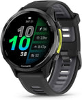 Garmin® Forerunner® 970, Premium GPS Running and Triathlon Smartwatch, AMOLED Display, Built-in LED Flashlight, Carbon Gray DLC Titanium with Black Case and Translucent Whitestone Band