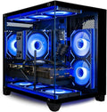 Panorama RTX 5080, Ryzen 7 9700F, 32GB DDR5 RAM, 2TB NVMe Gen4 SSD, Gaming Desktop PC w/Windows 11 Pro, 3-Year Warranty, RGB Keyboard+Mouse, Internal Wi-Fi 6E, 3X DP & HDMI - Prebuilt Tower Computer