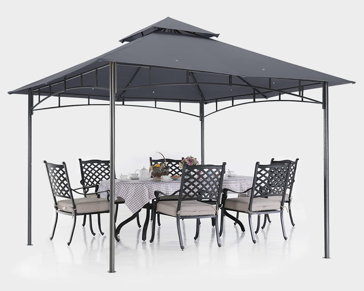 ABCCANOPY Gazebos for Patios 8x8 - Outdoor Steel Frame Gazebo for Lawn Backyard Garden Deck (Gray)