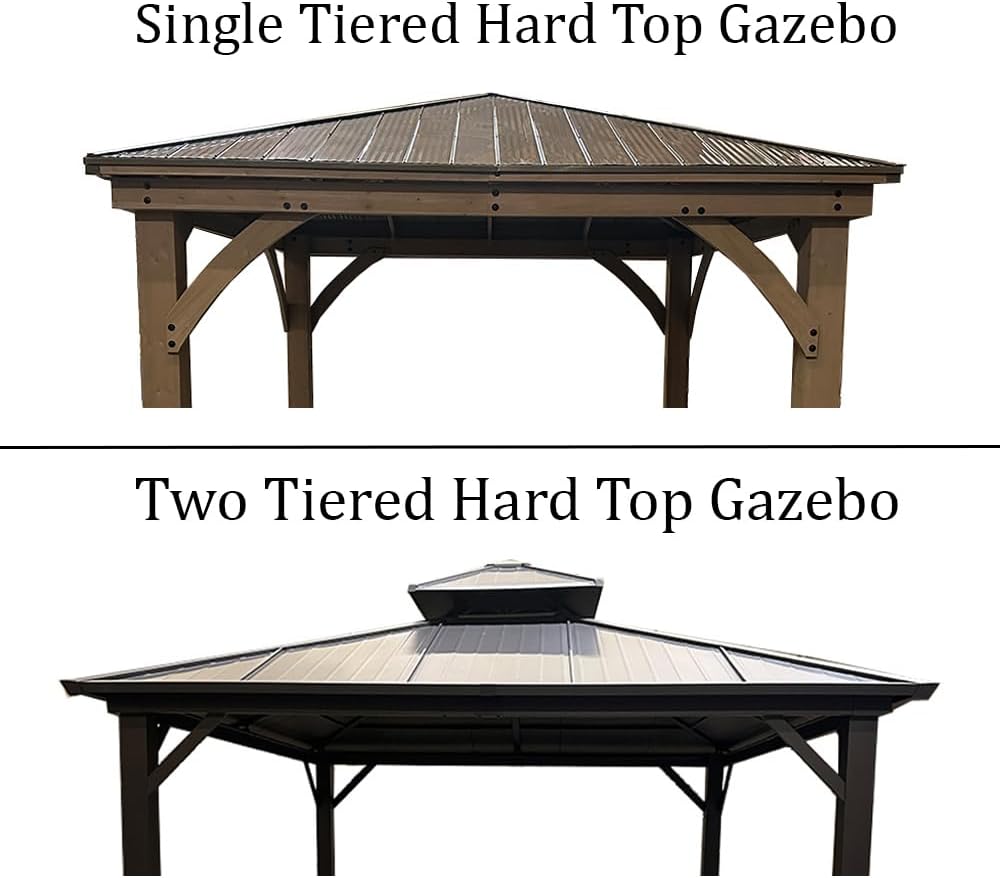 Garden Winds Universal 10' x 10' Winter Cover for Tall Hard Top Gazebo – Heavy Duty Protective Enclosure for Outdoor Storage, Waterproof, Windproof and Flame Resistant – Black