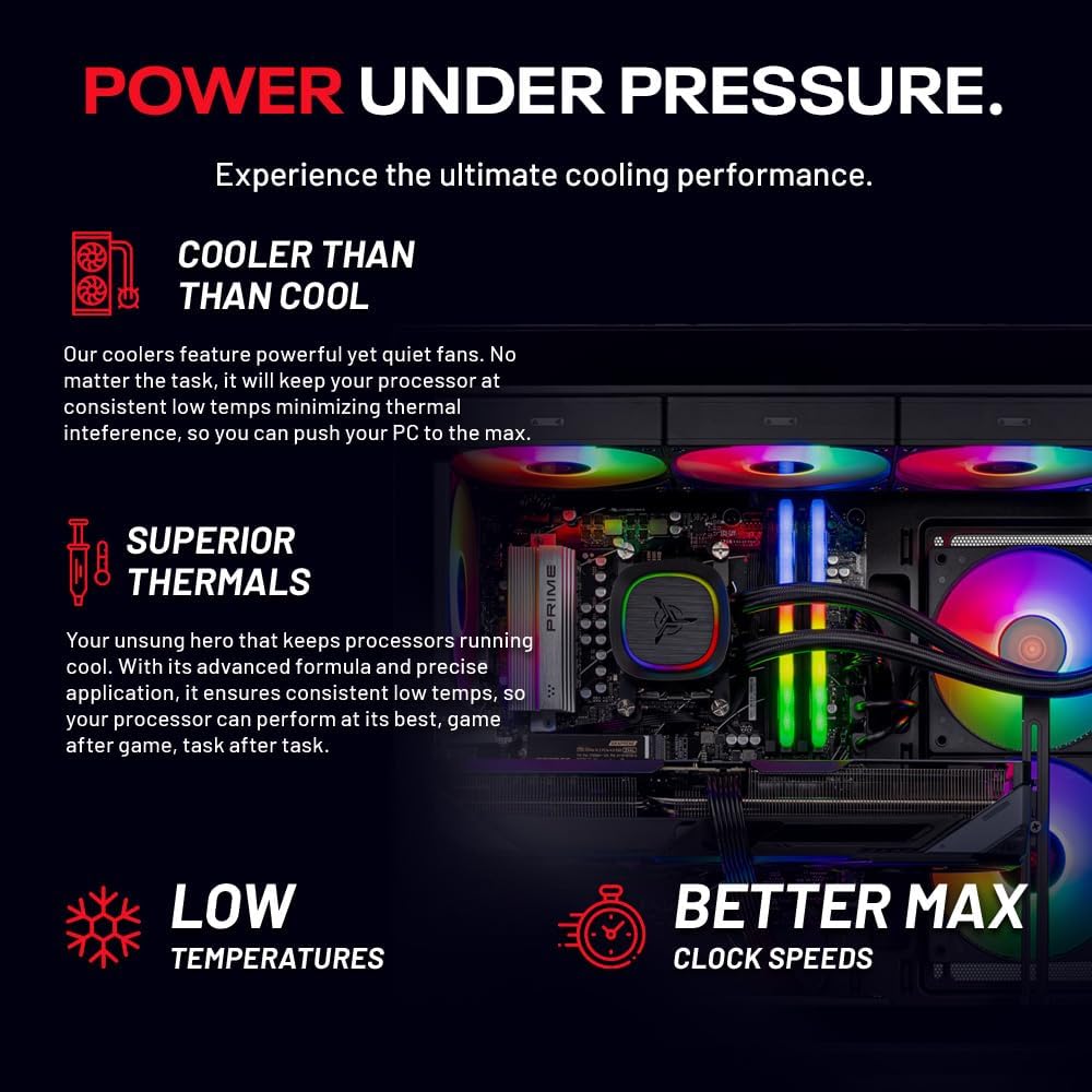 Skytech Gaming Azure 3 Plus Desktop PC, Ryzen 9 9900X 4.4 GHz (5.6GHz), NVIDIA RTX 5070 Ti 16GB, 2TB Gen4 NVMe SSD, 32GB DDR5 RAM 5200 RGB, 850W Gold ATX 3 PSU, 360mm ARGB AIO, Wi-Fi, Win 11