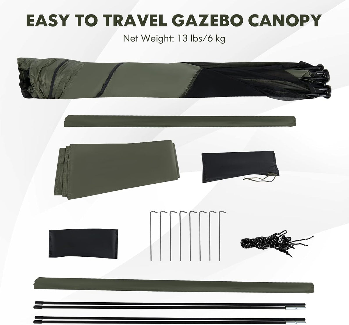Tangkula 6.7x6.7 Ft Pop Up Gazebo with Netting, Portable Screen Tent with 4 Sided Mesh Walls, 2 Sunshade Cloths, UV 50+ Instant Canopy Shelter with Carry Bag for Camping, Lawn, Backyard
