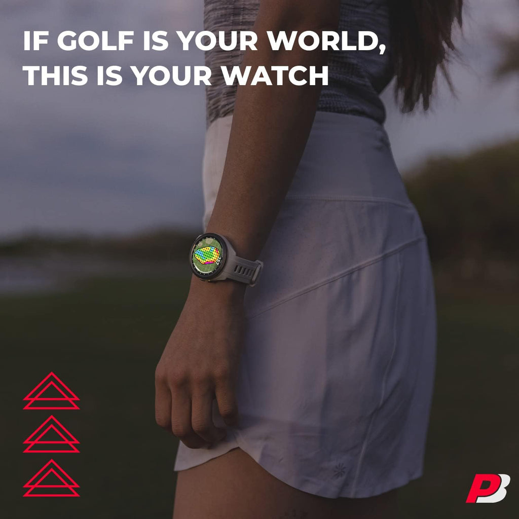 Garmin Approach S70 (Gray, 42mm) Golf GPS Watch - AMOLED Display, Virtual Caddie & Playslike Distance - Gift Box Bundle with PlayBetter Screen Protectors, Wall Adapter & Hard Case
