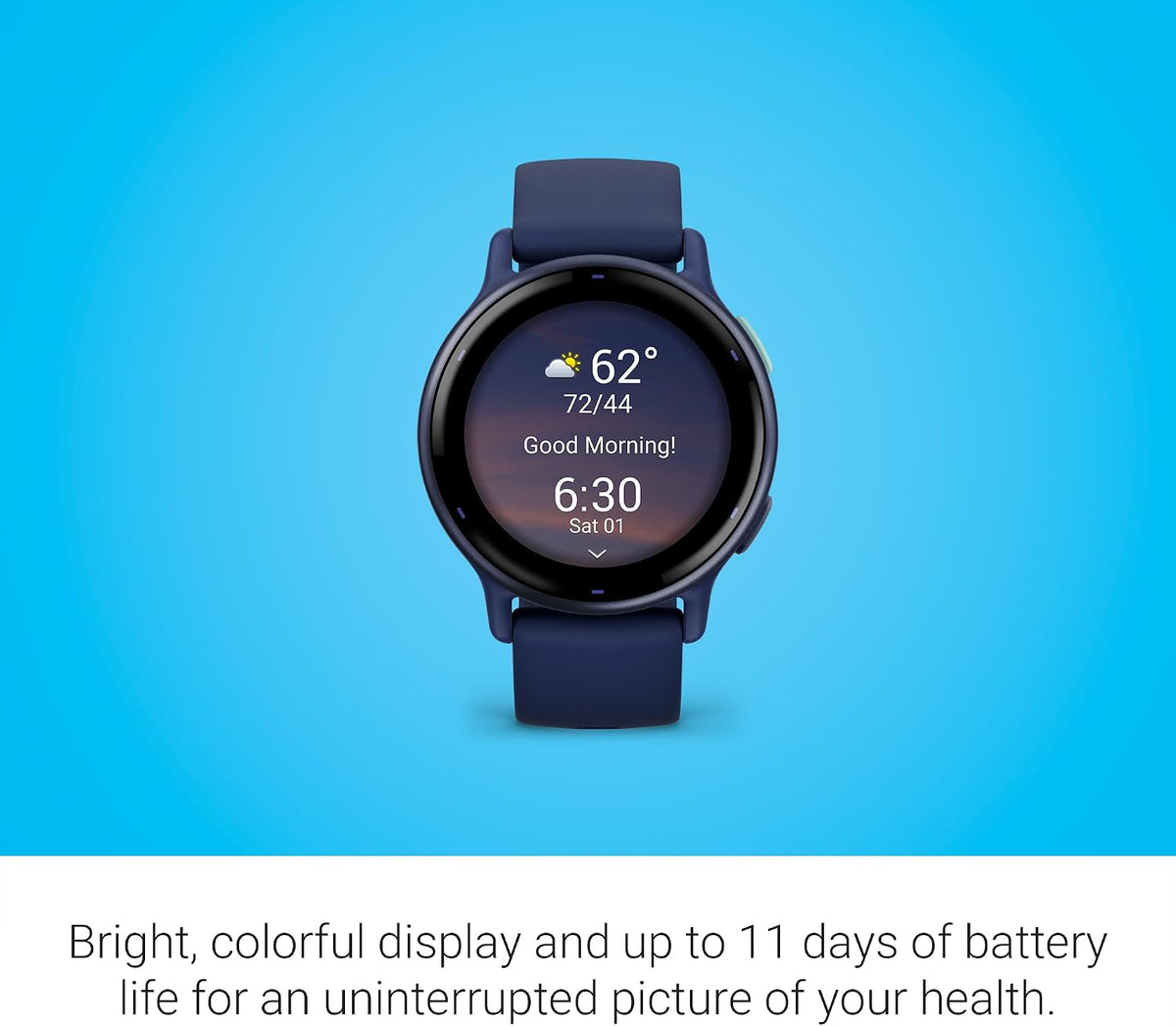Garmin vívoactive 5, Health and Fitness GPS Smartwatch, AMOLED Display, Up to 11 Days of Battery, Navy