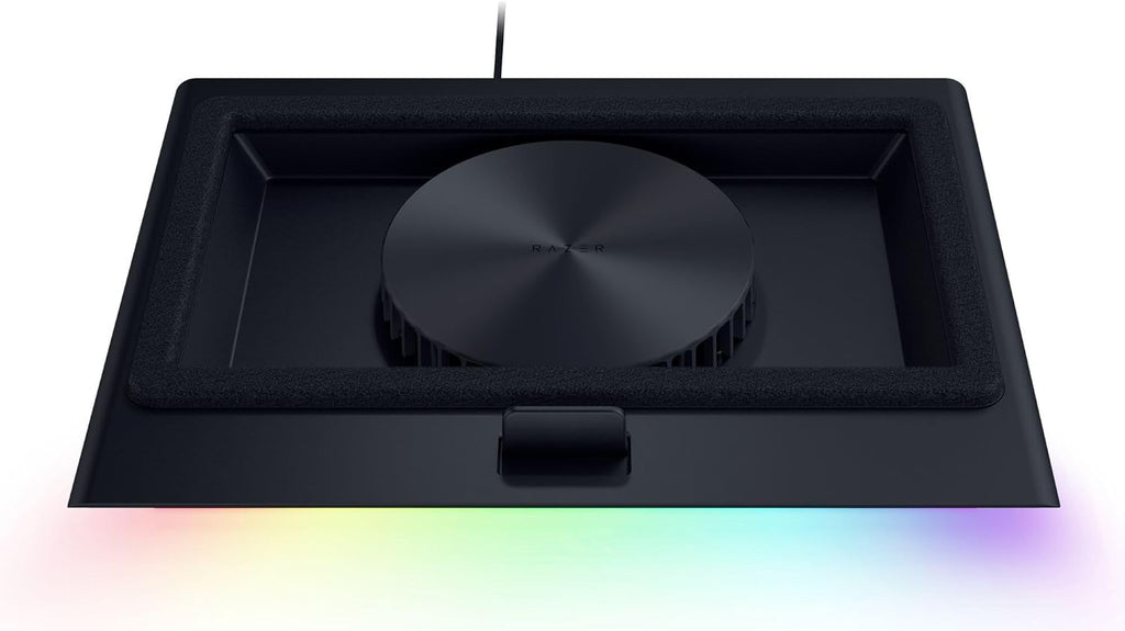 Razer Laptop Cooling Pad: Adaptive Smart - Intelligent Fan Control - Airtight Pressure Chamber - Fits Most Laptops & Macbooks 14' to 18' - Preset & Custom Fan Curves - 3 Port USB Type A - Chroma RGB