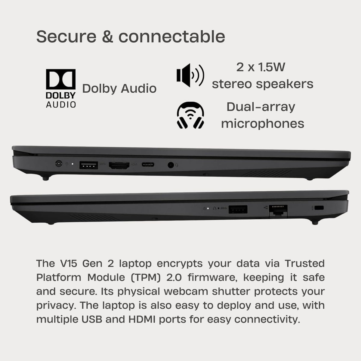 Lenovo Laptop Computer for Business and Home Student Study, 15.6' FHD, Intel Dual Core Processor, 16GB DDR4 RAM, 1TB PCIe SSD, WiFi 6, Bluetooth 5.2, HDMI, Type-C, Ethernet, Black