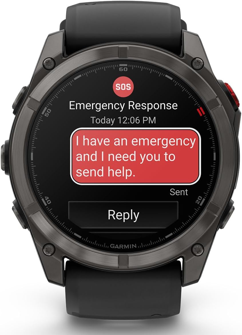 PlayBetter Garmin Fenix 8 Pro AMOLED Sapphire (51mm, Carbon Gray DLC Titanium) Multisport GPS Smartwatch Bundle - 1.4' Touchscreen, inReach Technology Portable Charger & Screen Protectors