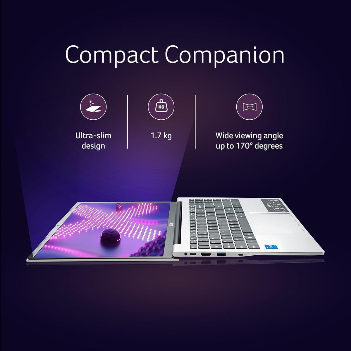 acer Aspire 3 Slim Laptop with Office 365 for The Web - Backlit Keyboard - Intel Core I3-1305U Processor - 8GB RAM - 256GB SSD - 15.6' FHD - Windows 11 no Mouse