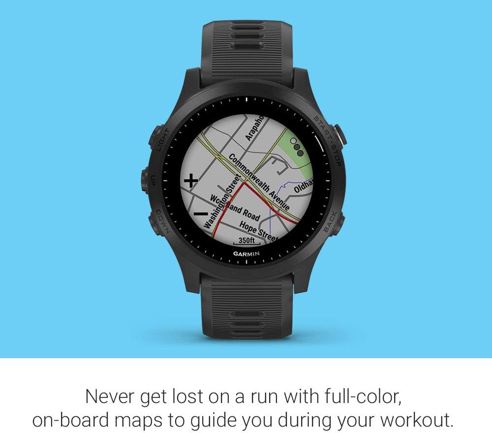 Garmin Forerunner 945, Premium GPS Running/Triathlon Smartwatch with Music, Black (Renewed)