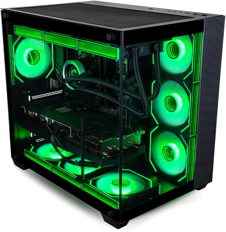 Panorama XL RTX 5080, 24-Core i9-13900KF, 64GB DDR5 RAM, 2TB Gen4 SSD, 360mm Liquid Cooled Gaming Desktop PC w/Windows 11 Pro, 3 Year Warranty, RGB Keyboard+Mouse, Internal WiFi 6E, 3X DP, HDMI