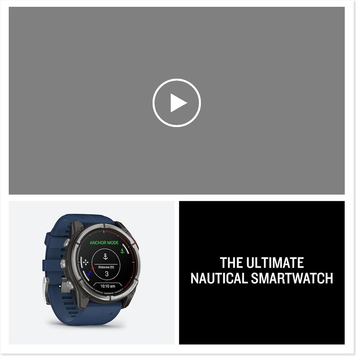 Garmin® quatix® 8, 51 mm, Marine GPS Smartwatch, Bright AMOLED Display, Chartplotter Controls, Built-in Flashlight, 24/7 Health & Wellness Features