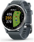 Garmin Approach® S44, Essential Golf GPS Smartwatch, AMOLED Display, On-Course Features, Silver Aluminum Bezel with Twilight Silicone Band