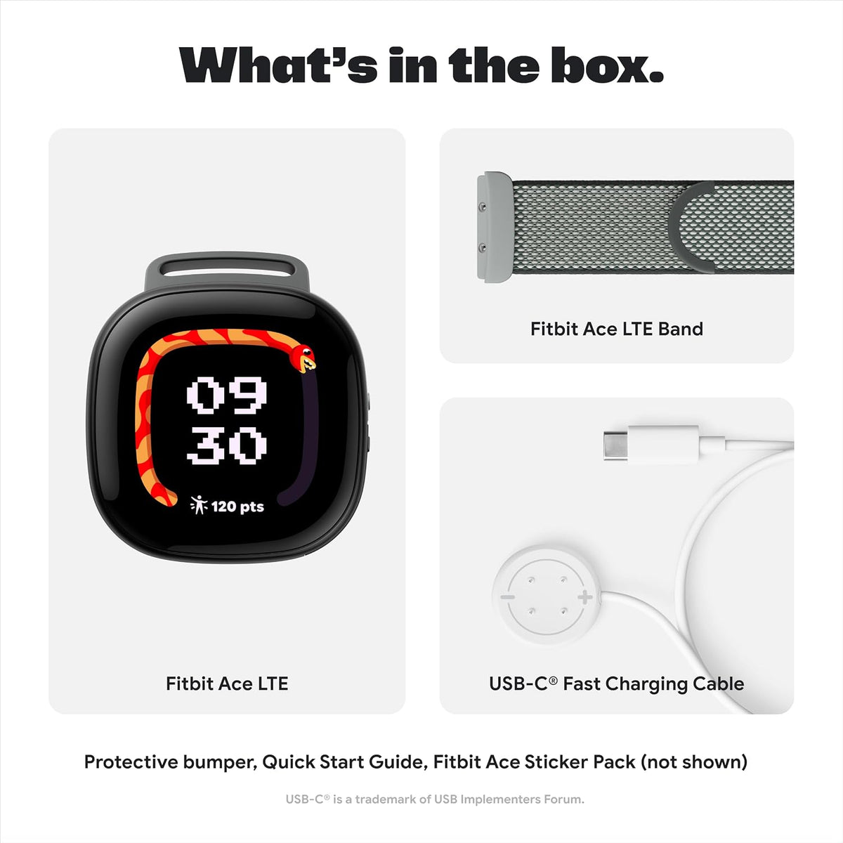 Fitbit Google Ace LTE - Kids Smartwatch with Call, Message, GPS, and Activity-Based Games, Ace Pass Data Plan Required - Mild - Strange Arcade