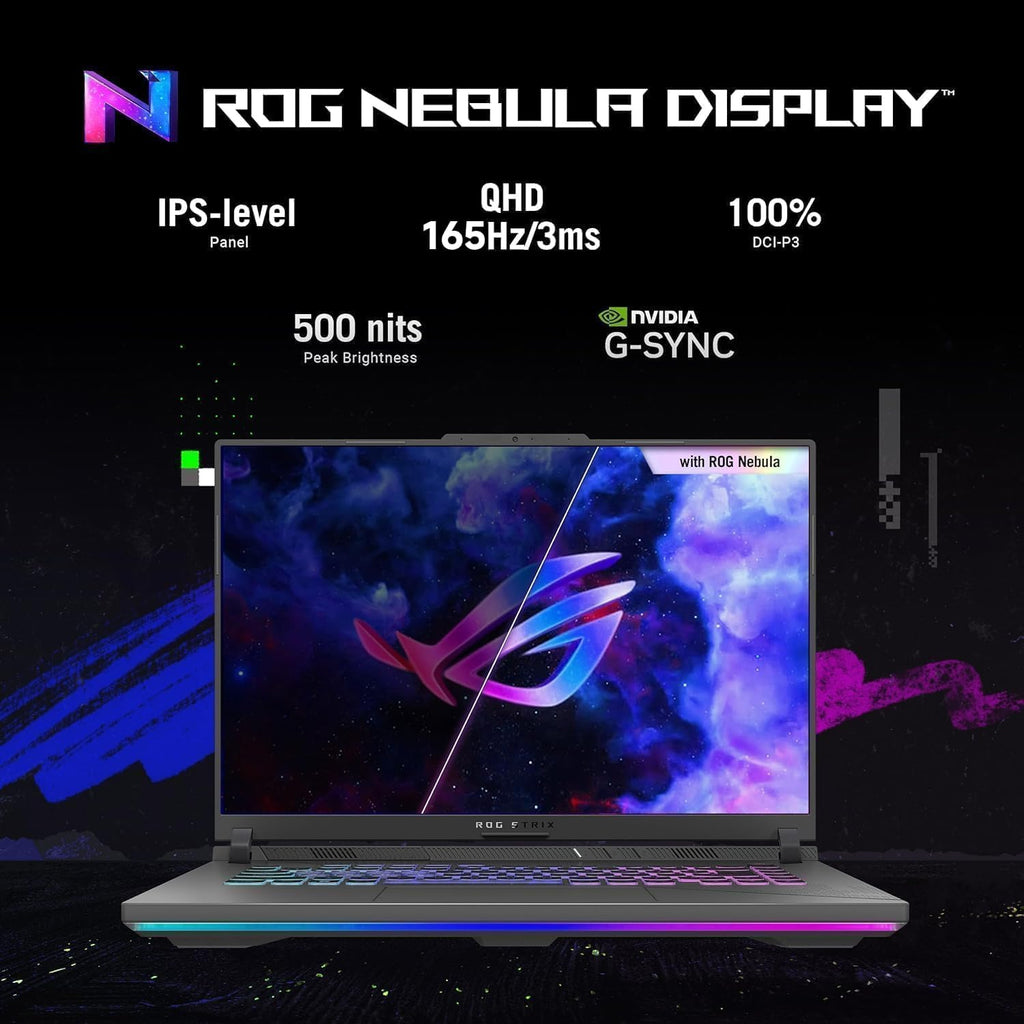 ASUS ROG Strix G16 Gaming Laptop 2025, 16' FHD+ 165Hz WQXGA Display, AMD Ryzen 9 8940HX, GeForce RTX 5070Ti 12GB GDDR7, 32 GB DDR5 RAM, 2 TB SSD, Backlit KB, Windows 11 Pro, w/Accessories