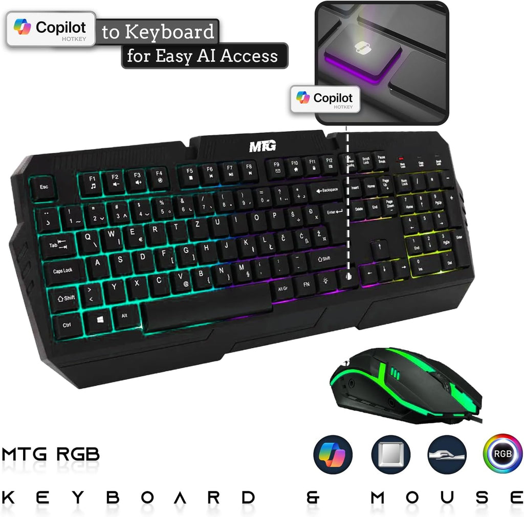 Dell Desktop PC Gaming Bundle - Intel Core i7,16GB RAM,512GB SSD,24-inch Monitor,AMD RX 550,RGB Keyboard with AI-Enabled Copilot Key,Mouse,RGB Headphone,Webcam,Wi-Fi,Windows 11 Pro (Renewed)