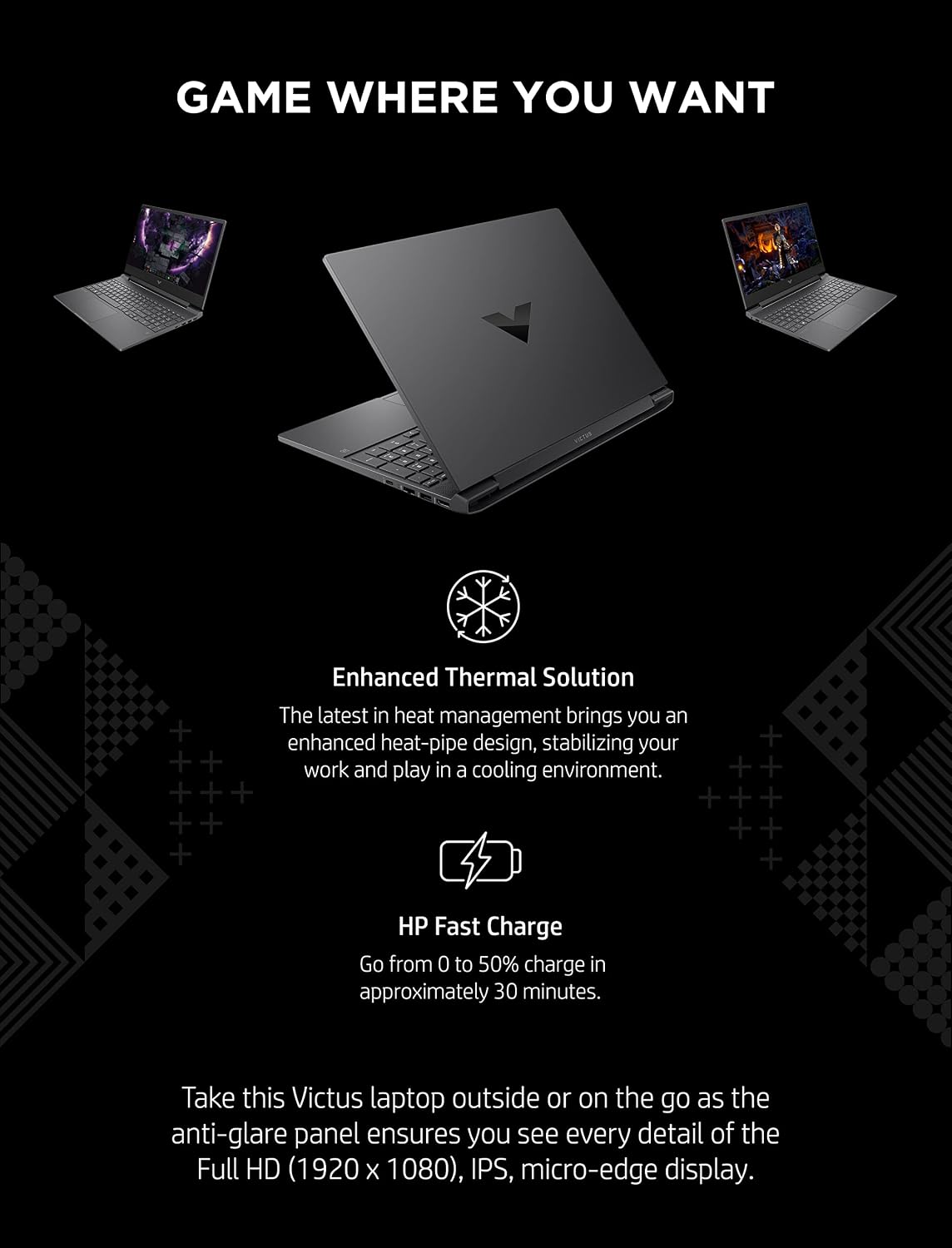 HP Victus 15 Gaming Laptop, NVIDIA GeForce RTX 3050 Ti, 12th Gen Intel Core i7, 8 GB RAM, 512 GB SSD, Full HD IPS Display, Windows 11 Home, Backlit Keyboard, Enhanced Thermals (15-fa0020nr, 2022)