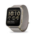 Garmin® Venu® X1, Thin and Lightweight GPS Smartwatch, AMOLED Display, Advanced Health and Fitness Features, Soft Gold with Titanium Caseback and French Gray ComfortFit Nylon Band