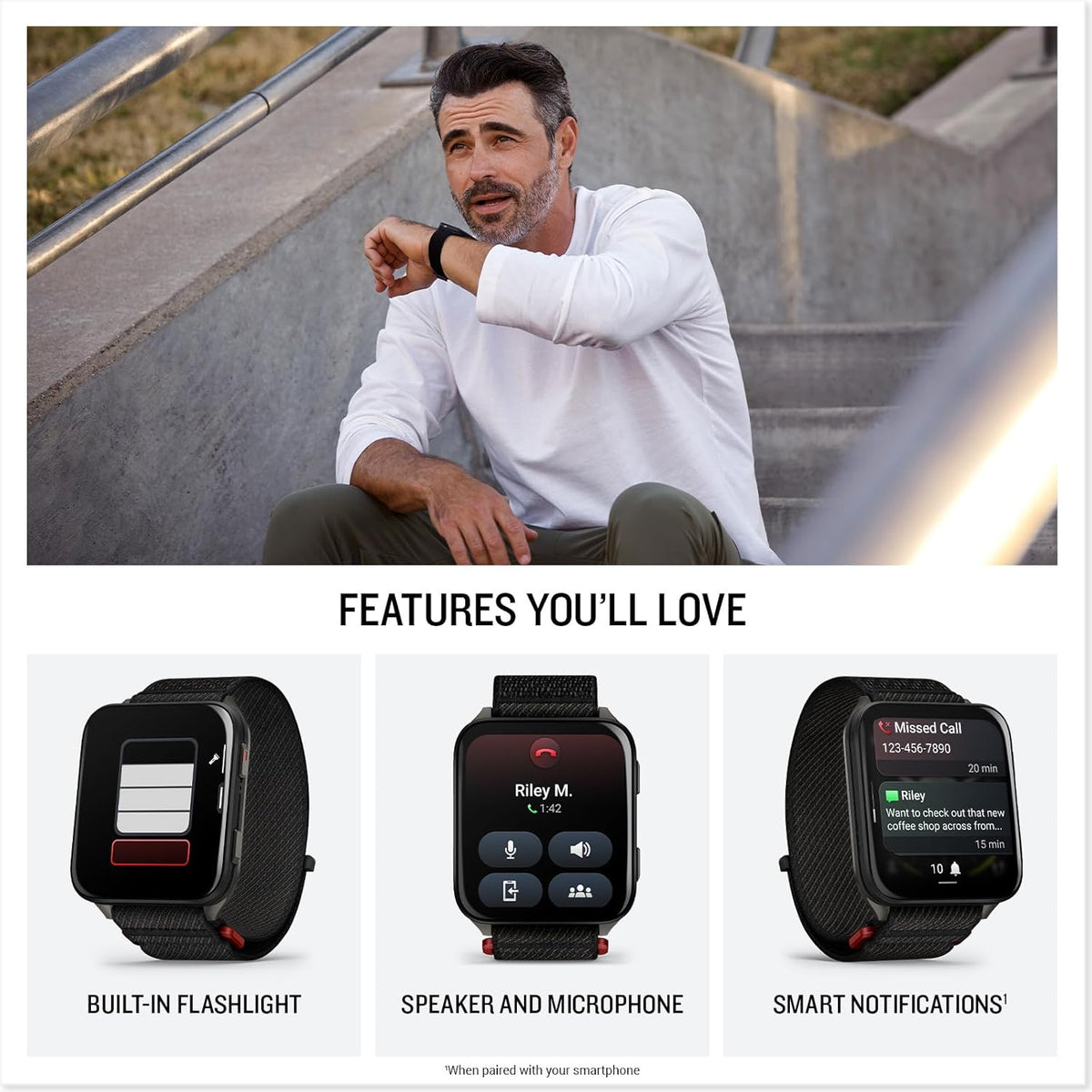 Garmin Venu X1 Thin and Lightweight GPS Smartwatch, 2' AMOLED Display, Sapphire Lens, LED Flashlight, Built-in Maps, 100+ Sports Apps, Fitness and Wellness Tracking Black with Slate Titanium Caseback