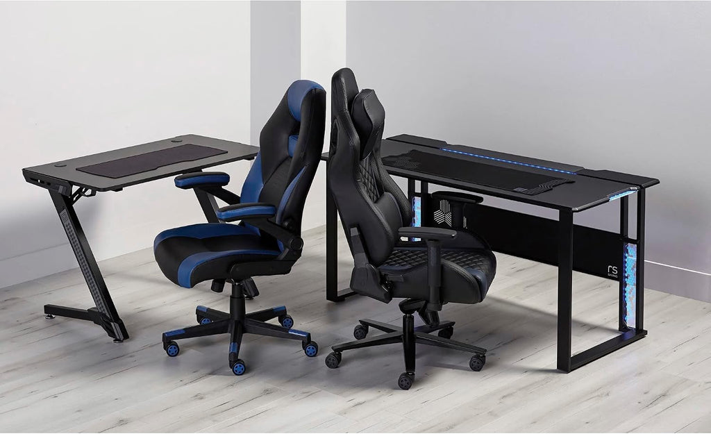 RS Gaming™ Mergence 60'W RGB Gaming Computer Desk With 10 Acoustic Panels, Black