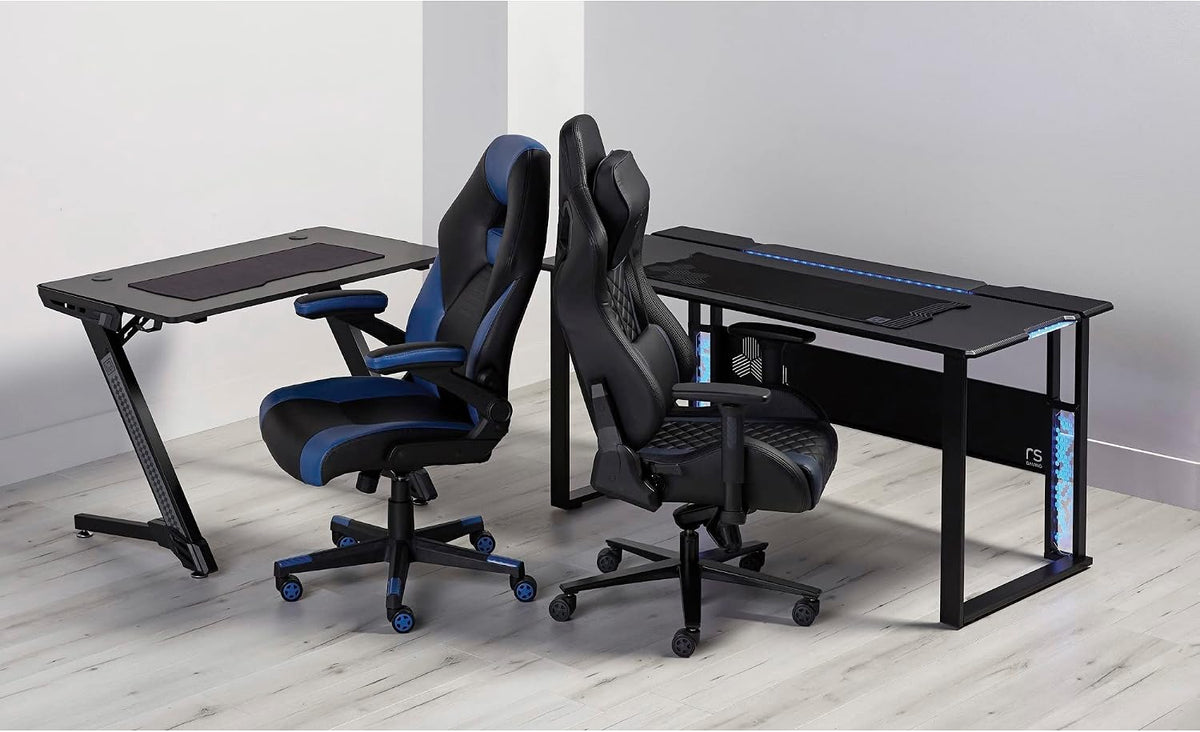 RS Gaming™ Mergence 60'W RGB Gaming Computer Desk With 10 Acoustic Panels, Black