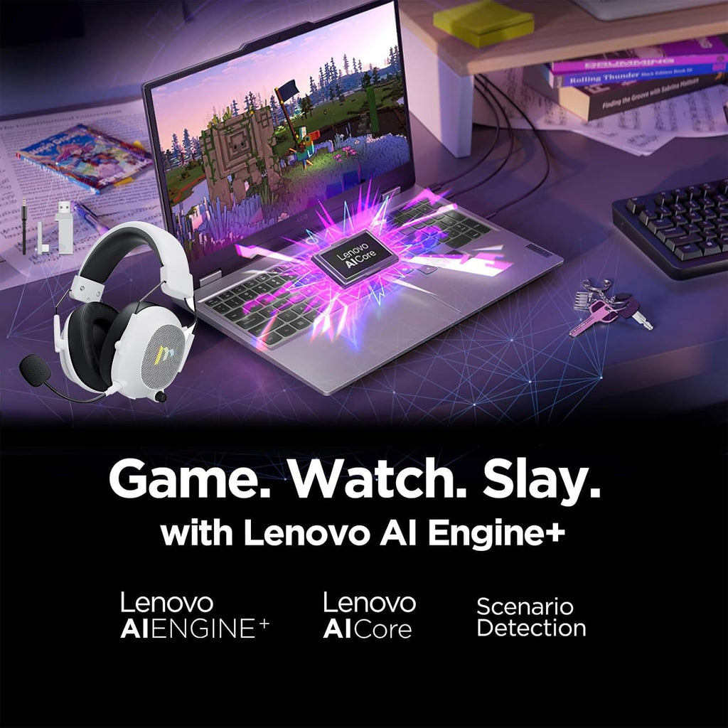 Lenovo LOQ Gaming Laptop, 15.6' FHD 144Hz Display, Intel Core i5-13450HX, NVIDIA GeForce RTX 5050, 16GB DDR5 RAM, 512GB SSD, Wi-Fi 6, Backlit Keyboard, Windows 11 Pro, Luna Grey, w/Mytrix Accessory