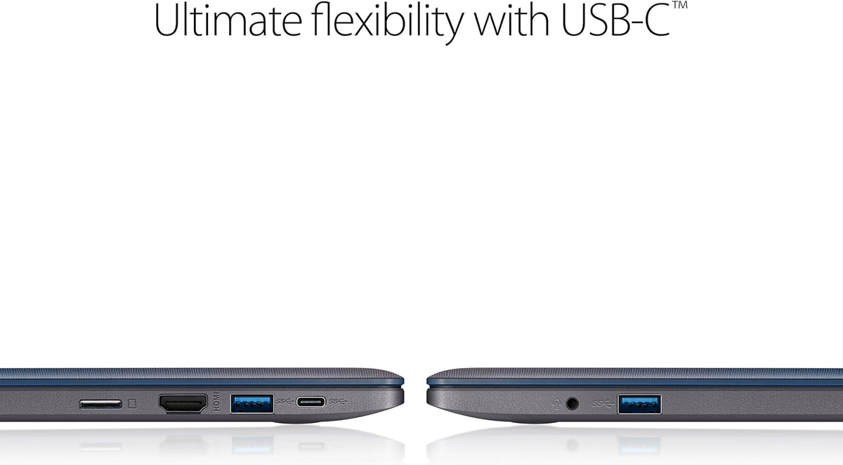ASUS L203MA-DS04 VivoBook L203MA Laptop, 11.6' HD Display, Intel Celeron Dual Core CPU, 4GB RAM, 64GB Storage, USB-C, Windows 10 Home In S Mode, Up To 10 Hours Battery Life, One Year Of Microsoft 365