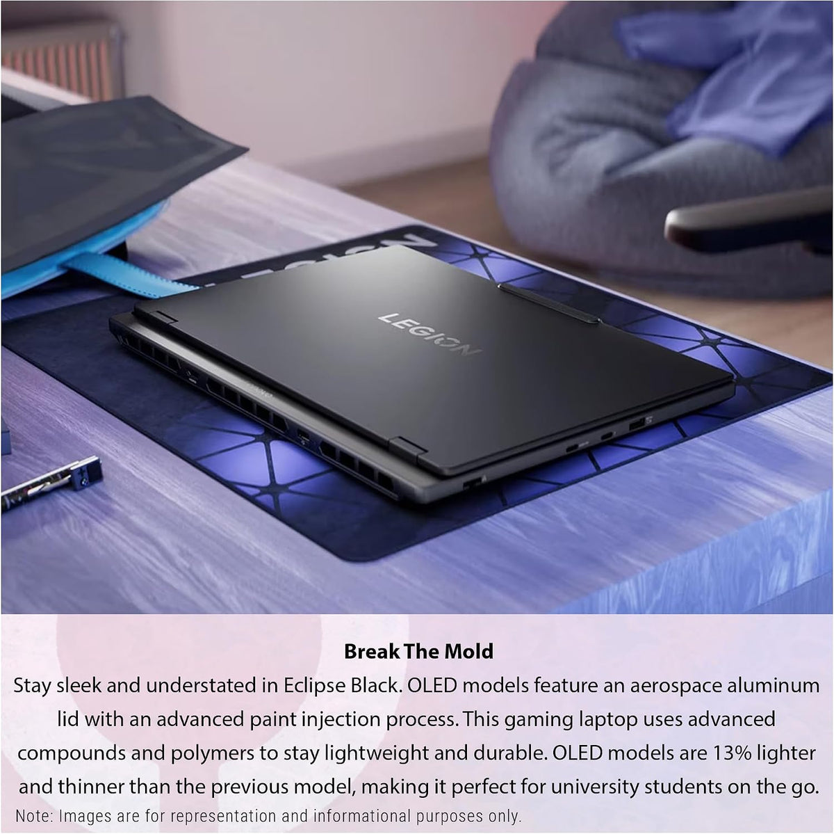 Lenovo Legion 5i AI-Powered Gaming Laptop, Intel i7-14700HX, 32 GB DDR5 5600, 2 TB PCIe SSD, 15.1' WQXGA (2560x1660) Display, Nvidia G-Force RTX 5060, 24-Zone RGB Backlit, W11 Pro, Eclipse Black