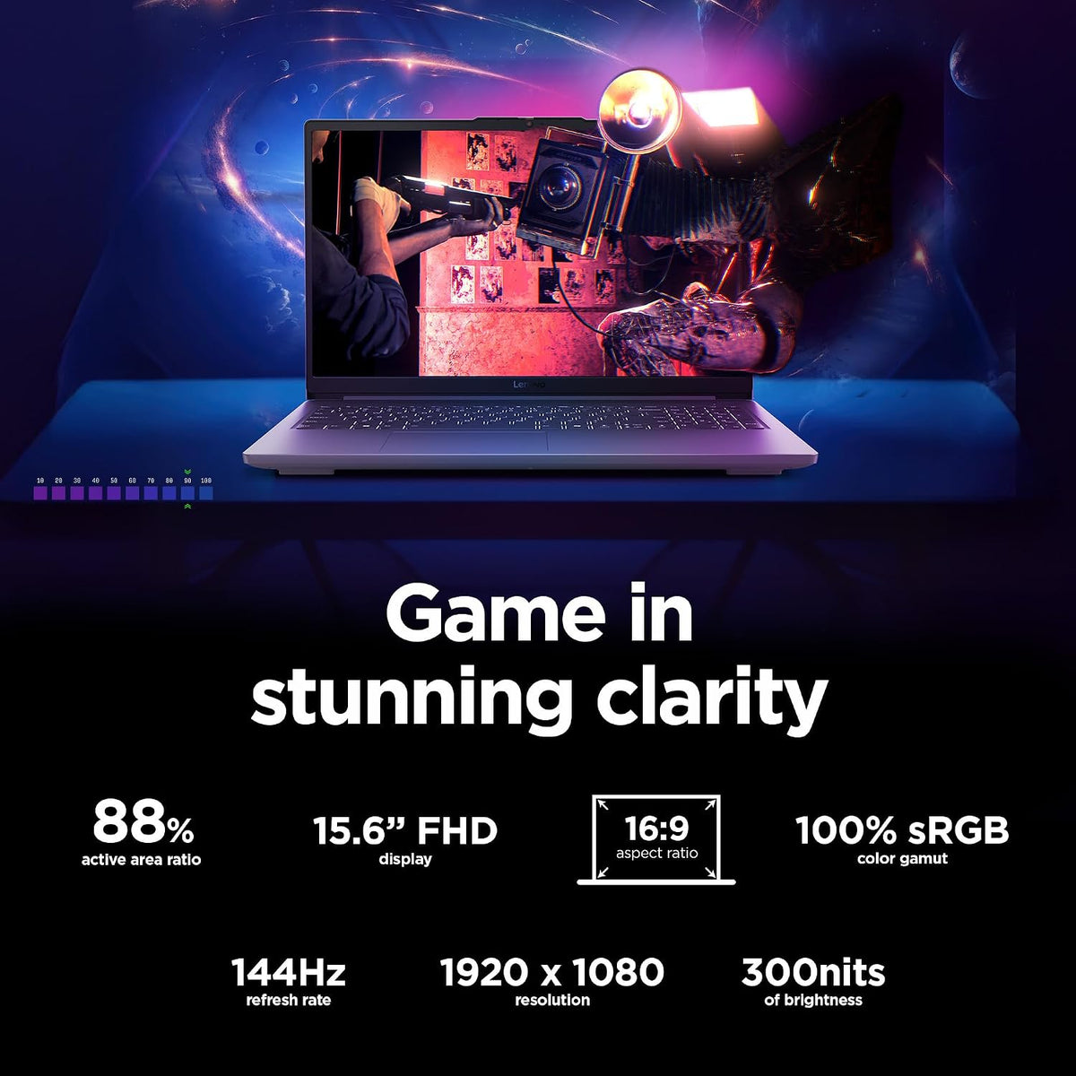 Lenovo LOQ Essential – AI-Powered Student Gaming Laptop - Intel® Core™i5-12450HX - 15.6' FHD IPS Display – 144Hz Refresh Rate – NVIDIA® GeForce RTX™ 4050 – 8GB Memory – 512GB SSD Storage – Luna Grey