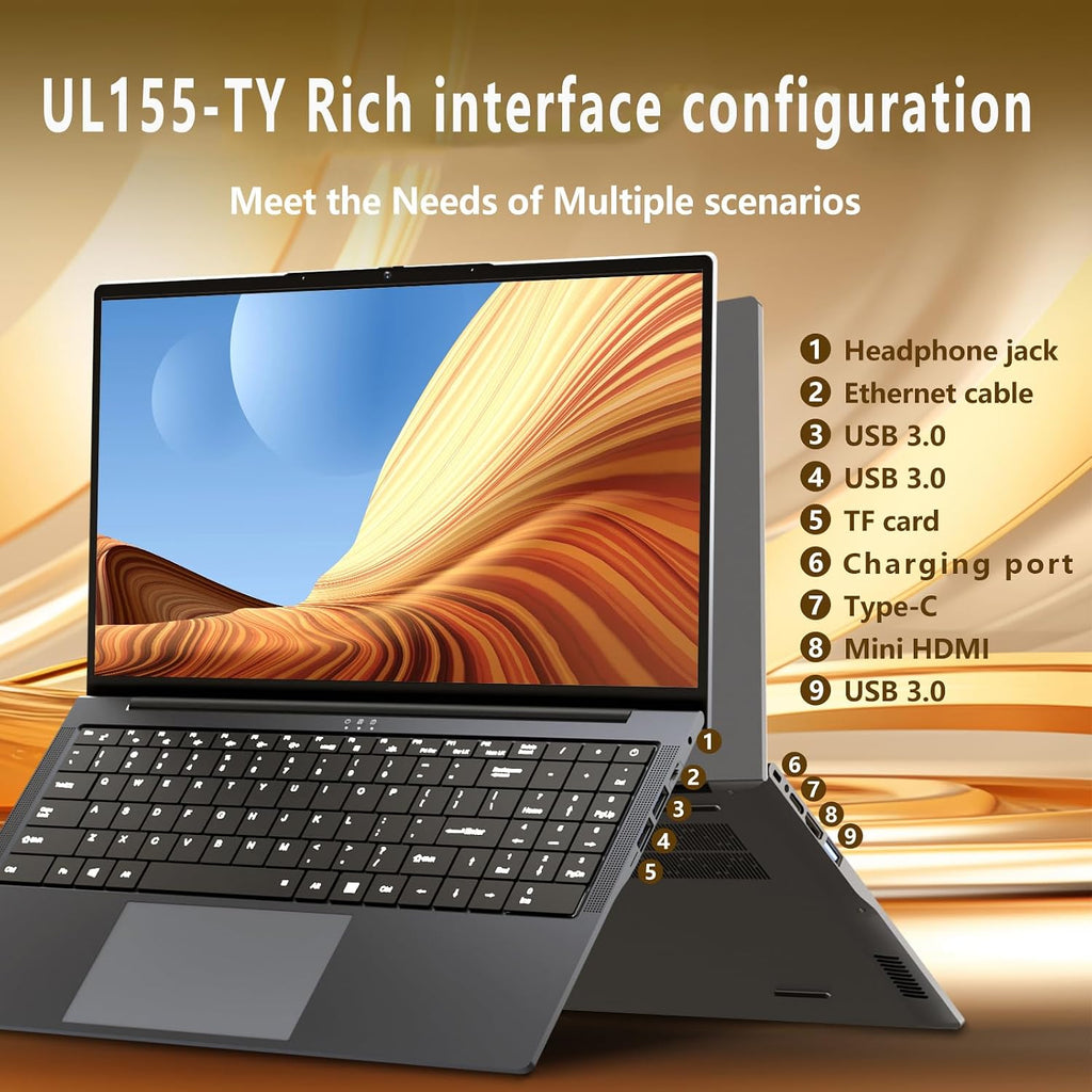 Gaming Laptop i5, 16 inch Laptops, Laptop Computer Up to 3.60GHZ,Traditional Laptops Computers for 16GB RAM 512GB SSD, Business Lap top Full HD 1920X1200 Display 180 Angle Opening WIFI 5 Lap top