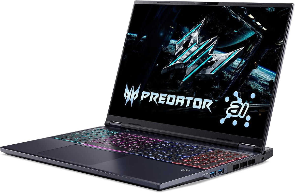 acer Predator Helios Neo 16 AI Gaming Laptop | Intel Core Ultra 9 Processor 275HX | NVIDIA GeForce RTX 5070 Ti | 16' WQXGA 240Hz G-SYNC | 16GB DDR5 | 1TB Gen 4 SSD | Killer Wi-Fi 6E | PHN16-73-92B8