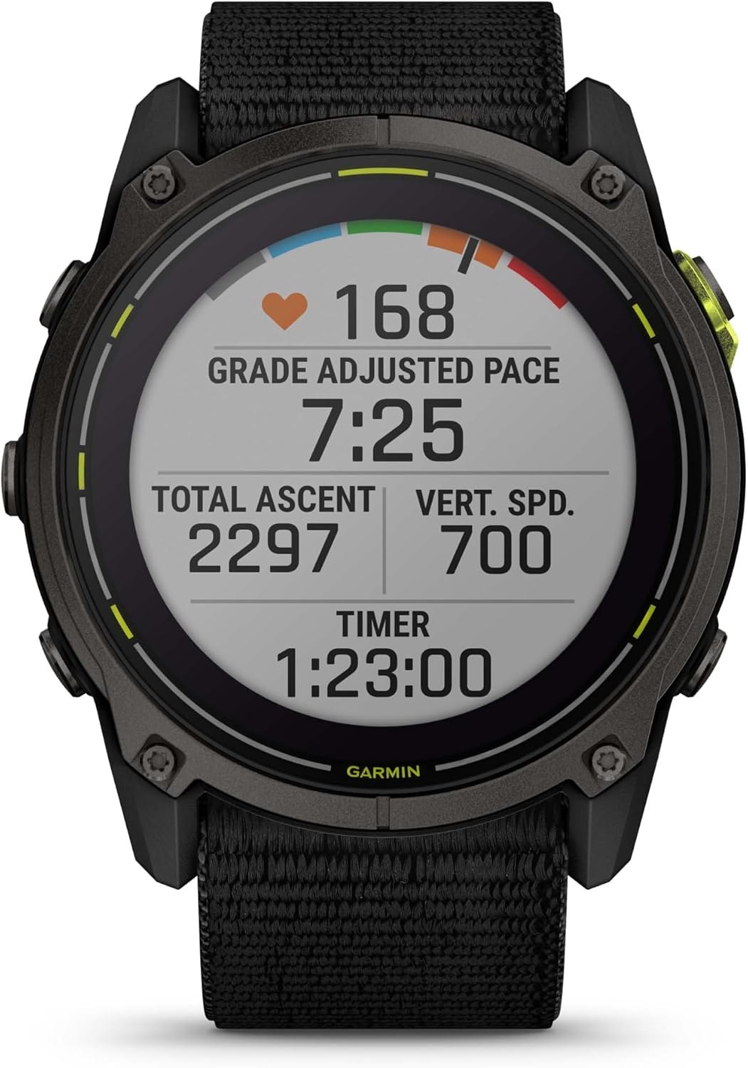 Garmin Enduro 3, Solar, Sapphire Multisport GPS Smartwatch Carbon Gray DLC Titanium with Black Ultrafit Nylon Strap, 90 Days Battery, Built-in LED Flashlight, Fitness Smart Watch Bundle