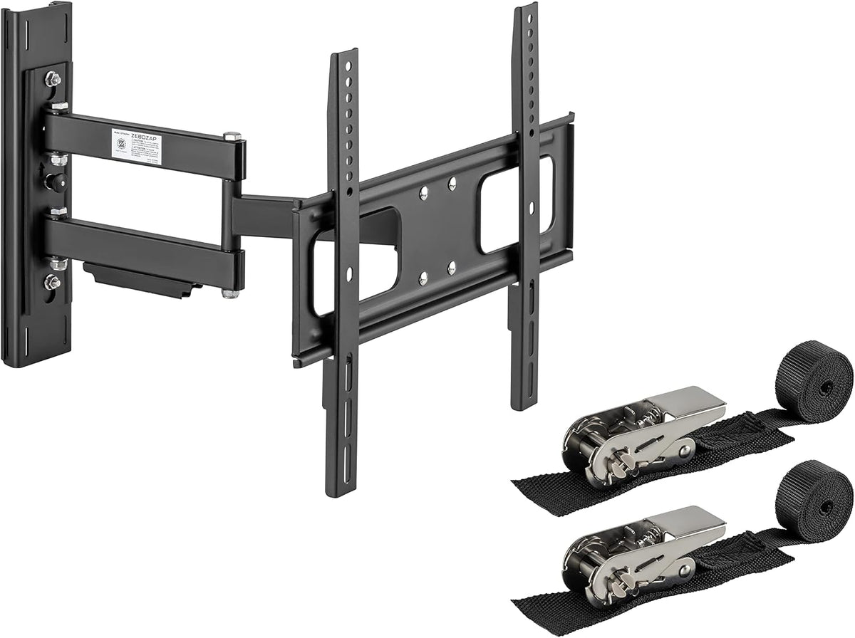 ZeboZap 32'–70' TVs | Outdoor Full Motion TV Mount Fits Pillars & Poles, No Drill Gazebo & Pergola TV Mount, VESA 400x400, Holds 80 lbs