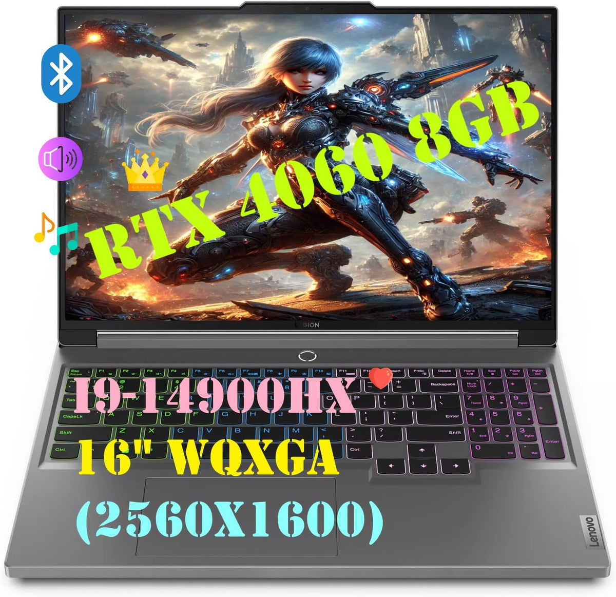 Lenovo Legion 5i Gaming Laptop, Intel i9-14900HX, 64 GB DDR5 Ram, 2 TB PCle SSD, 16' WQXGA (2560x1600), Nvidia GeForce RTX 4060 8GB GDDR6, Wi-Fi 6E, RGB Backlit Keyboard, W11 Home