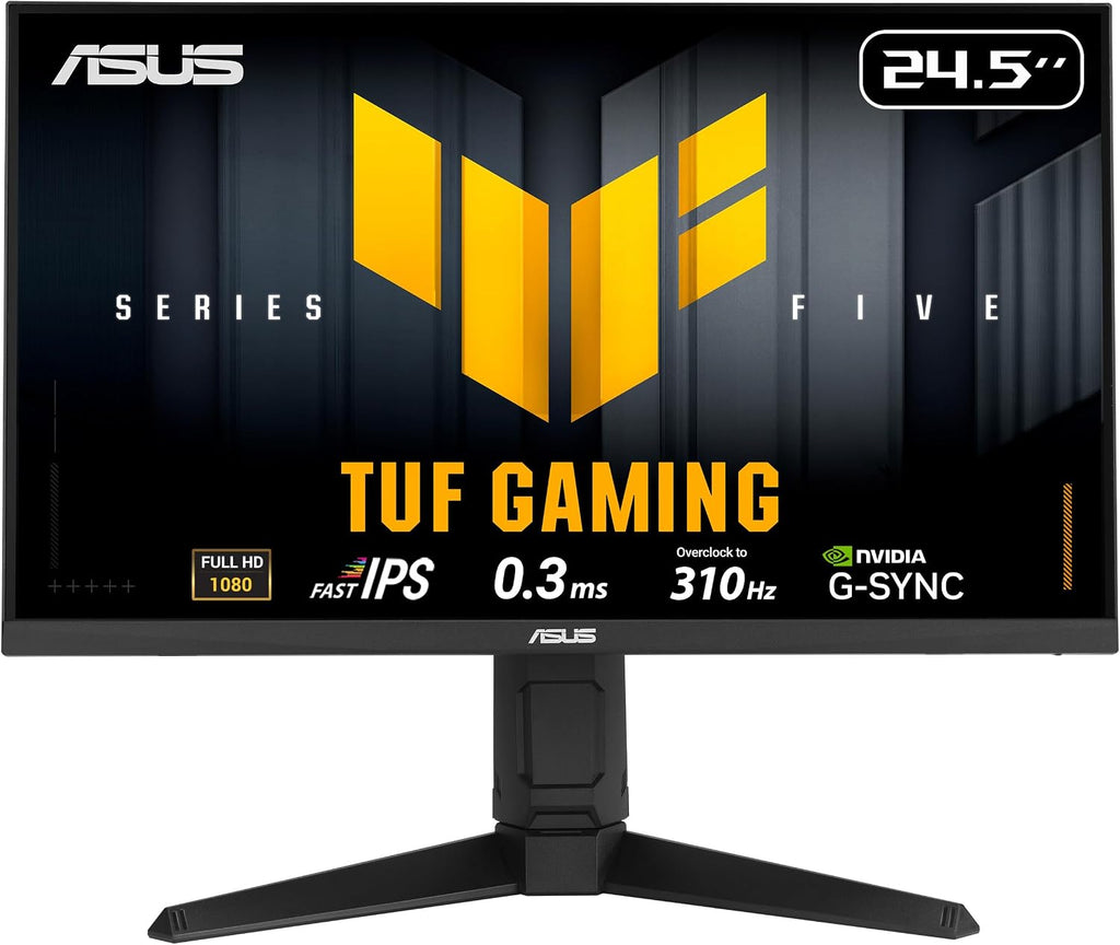 ASUS TUF Gaming Series 5 24.5' 1080P Gaming Monitor (VG259QMRL5A) - Full HD, Fast-IPS Panel, 310Hz, 0.3ms, DisplayHDR400, 99% sRGB, Height Adjustable, DisplayWidget, Gaming AI, 3 yr Warranty