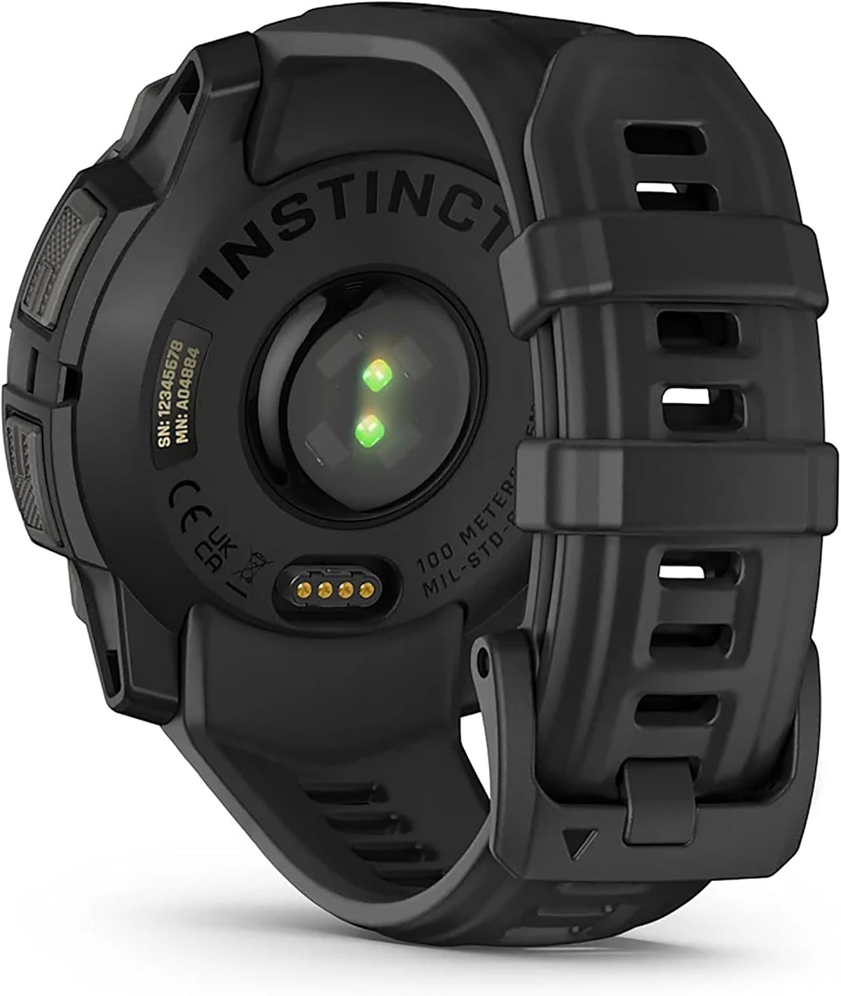Garmin Instinct® 3 50mm, AMOLED Display, Rugged Outdoor GPS Smartwatch, Metal-Reinforced Bezel, Built-in Flashlight, Up to 18 Days of Battery Life, Charcoal