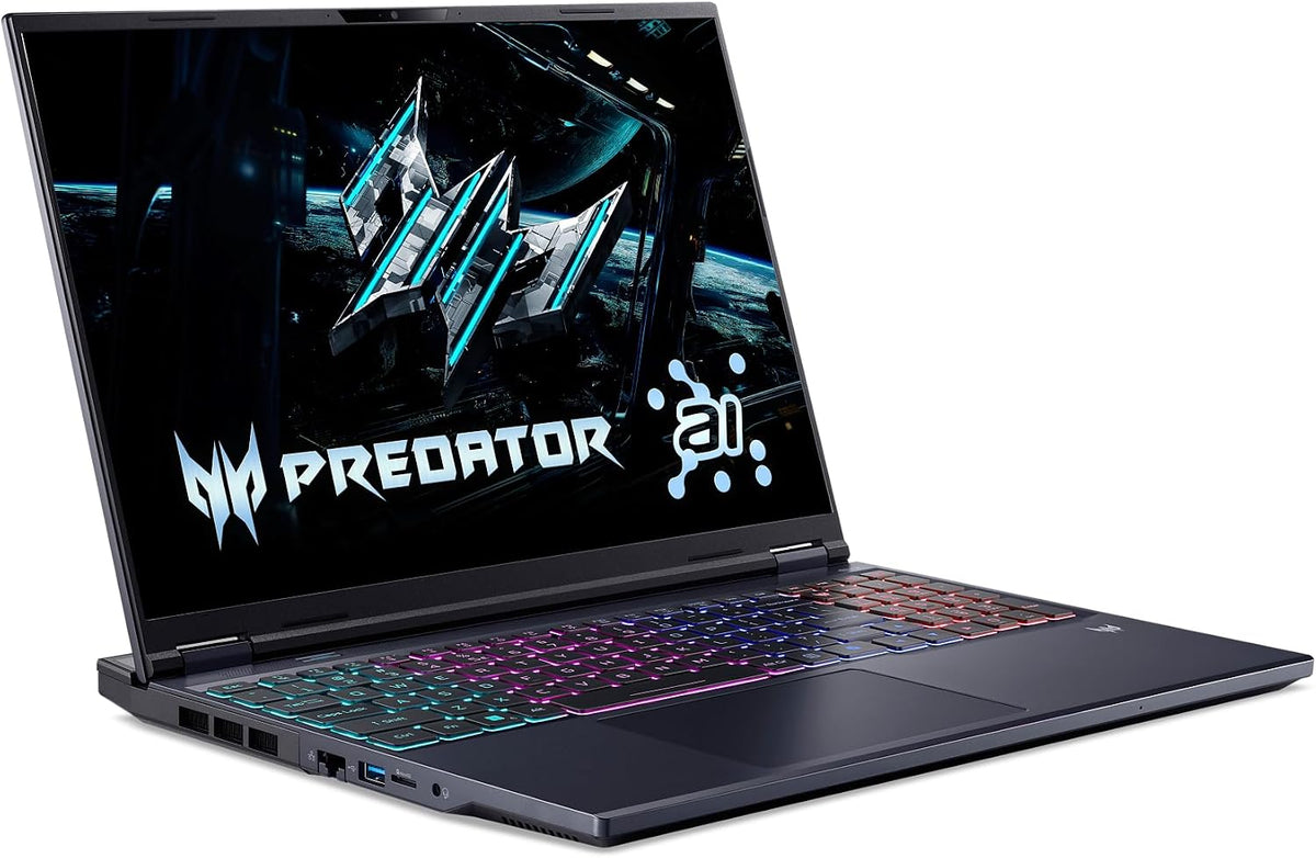 acer Predator Helios Neo 16 AI Gaming Laptop | Intel Core Ultra 9 Processor 275HX | NVIDIA GeForce RTX 5070 Ti | 16' WQXGA 240Hz G-SYNC | 16GB DDR5 | 1TB Gen 4 SSD | Killer Wi-Fi 6E | PHN16-73-92B8