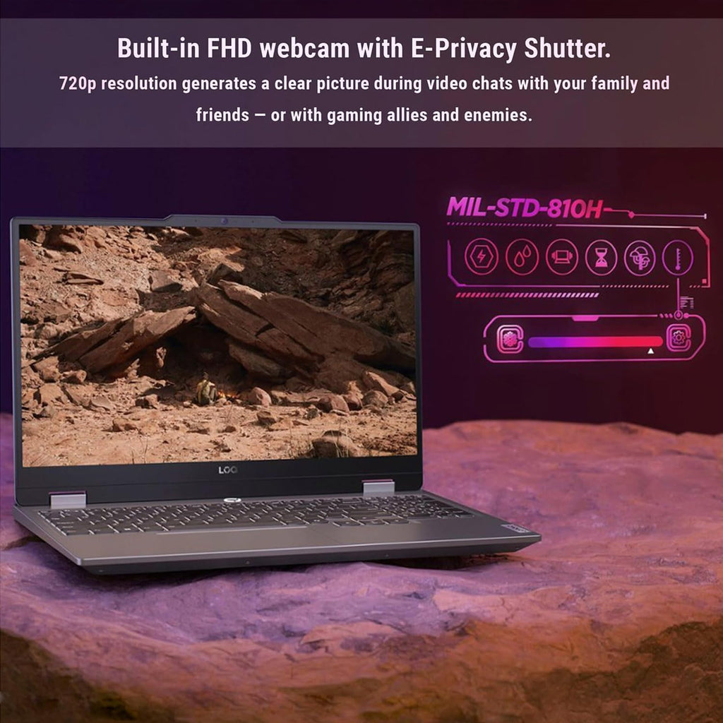 Lenovo LOQ RTX 5060 Gaming Laptop, 15.6' FHD 144Hz, AMD Ryzen 7 250, 16GB DDR5 RAM, 1TB PCIe M.2 SSD, Backlit Keyboard, Bundle with Laptop Cooler BDL, Wi-Fi 6, Windows 11 Home, Grey