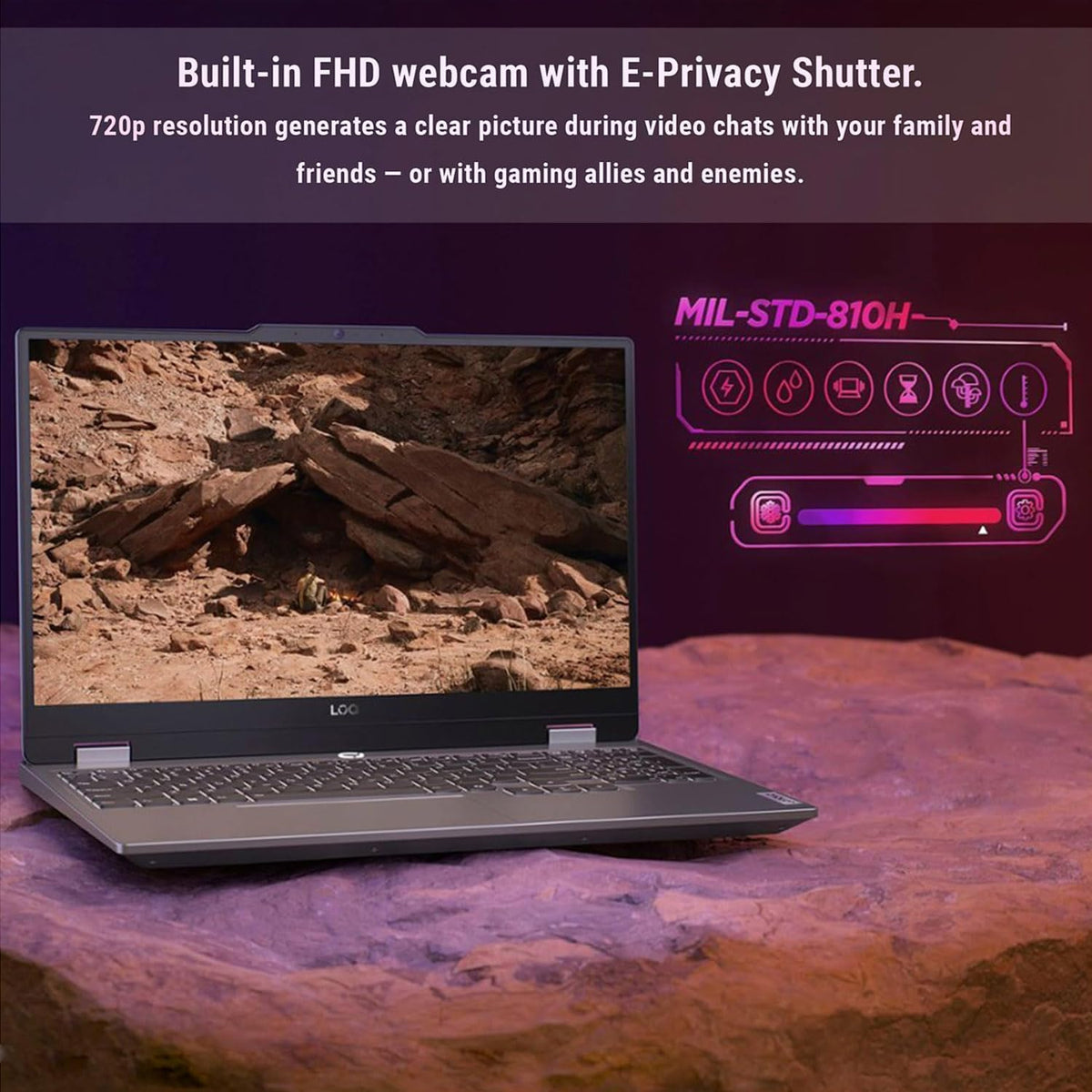 Lenovo LOQ RTX 5060 Gaming Laptop, 15.6' FHD 144Hz, AMD Ryzen 7 250, 16GB DDR5 RAM, 1TB PCIe M.2 SSD, Backlit Keyboard, Bundle with Laptop Cooler BDL, Wi-Fi 6, Windows 11 Home, Grey