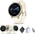 Garmin Venu 4, 41mm, Advanced Fitness Tracker GPS Smartwatch, 1.2' AMOLED Display, Built-in Flashlight, 10 Days of Battery Life, Lunar Gold with Bone Silicone Band (Watch Bundle)