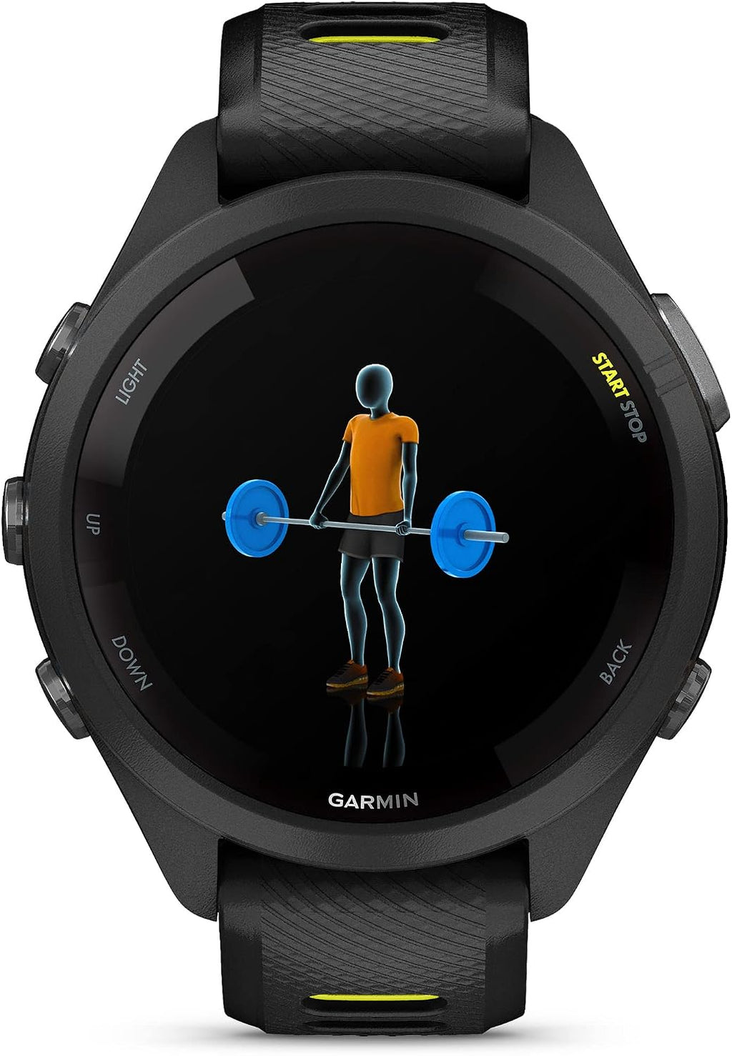 Garmin Forerunner 265S Running Smartwatch, Colorful AMOLED Display, Training Metrics and Recovery Insights, Black and Amp Yellow, 42 mm (Renewed)