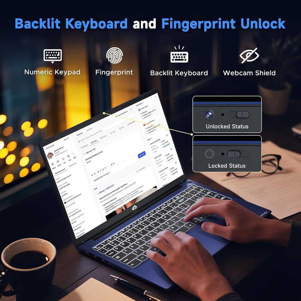 NIMO Gaming-Laptop, 15.6' Computer with AMD 8 Cores Ryzen 7 7735HS (Beat i7-12650H, Up to 4.75GHz), 16GB DDR5 1TB SSD Business Laptop with Radeon 680M Graphics, 100W Type-C, Light & Portable
