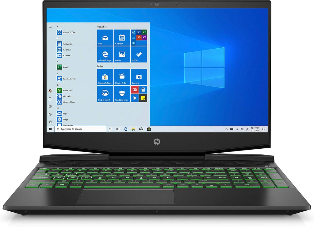 HP Pavilion Gaming 15.6-Inch Micro-EDGE Laptop, Intel Core i5-9300H Processor, NVIDIA GeForce GTX 1650 (4 GB), 8 GB SDRAM, 256 GB SSD, Windows 10 Home (15-dk0020nr, Shadow Black/Acid Green)