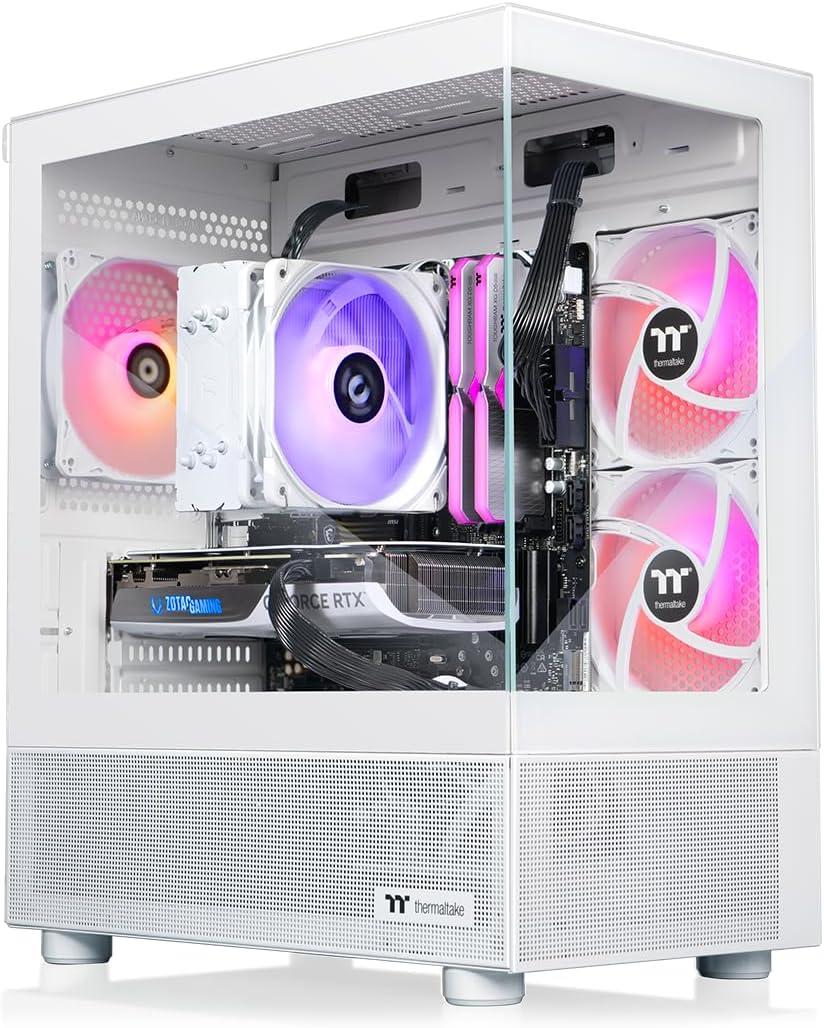 Thermaltake LCGS View 8760TS-170 Gaming Desktop (AMD Ryzen™ 7 8700F, ToughRam 32GB DDR5 6000MT/s RGB Memory, NVIDIA GeForce® RTX 5060 Ti 8G, 1TB NVMe M.2, WiFi, Windows 11) V17S-B850-56T-LCS