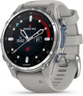 Garmin Descent Mk3 Dive Computer and Multisport Smartwatch with AMOLED Display with Advanced Dive Modes and GPS Navigation (43mm, Stainless Steel with Fog Gray Silicone Band)