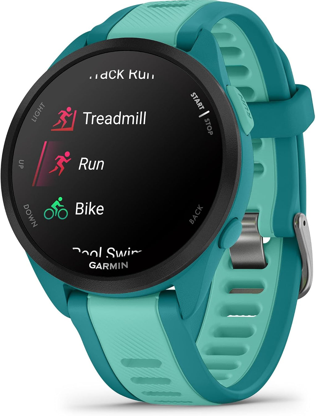 Garmin G010-N2863-32 Forerunner 165 Music Running Smartwatch, GPS, WiFi, Turquoise/Aqua - Certified Refurbished