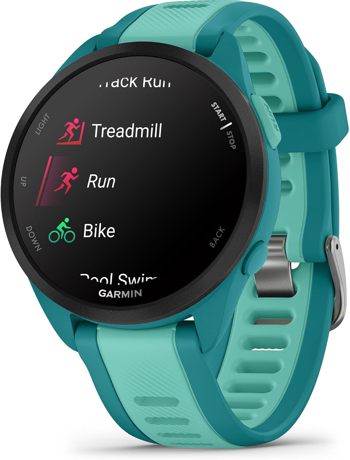 Garmin G010-N2863-32 Forerunner 165 Music Running Smartwatch, GPS, WiFi, Turquoise/Aqua - Certified Refurbished